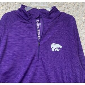 Kansas State Wildcats Pullover Shirt Men's Size XL Purple 1/4 Zip Levelwear